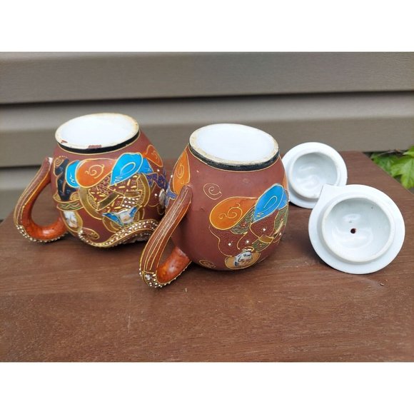 Large Vintage Kutani Satsuma Dragon Ware Sugar & Creamer - Picture 8 of 8